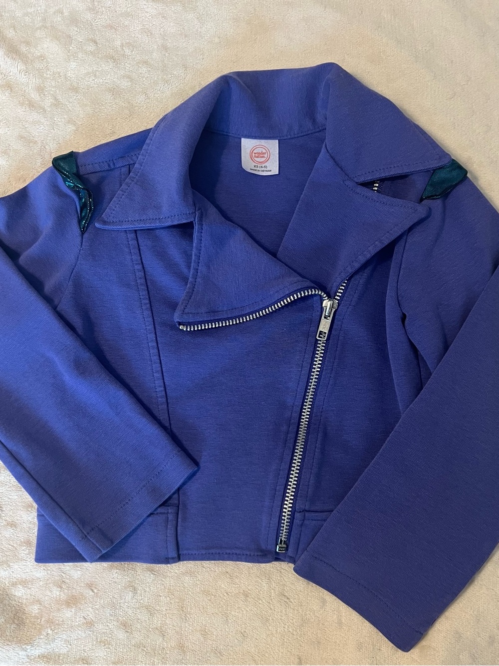 Kids' Purple Zip-up Jacket, Size: XS(4-5 yrs)